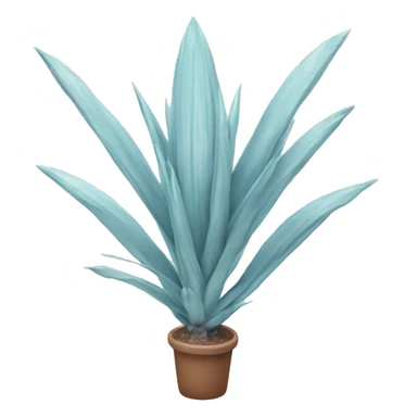 pastel blue Yucca plant sticker