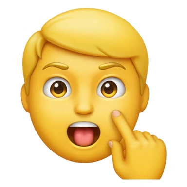 Emoji bitting his finger with a sassy face sticker