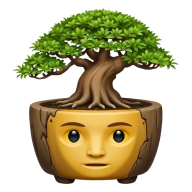 Caveman faceless bonsai pot  sticker