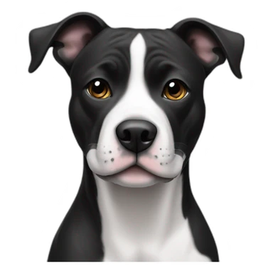 Staffy black and white sticker