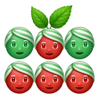 Peppermint emoji Google Noto Color emoji style  sticker