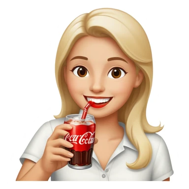 Drinking a coke sticker