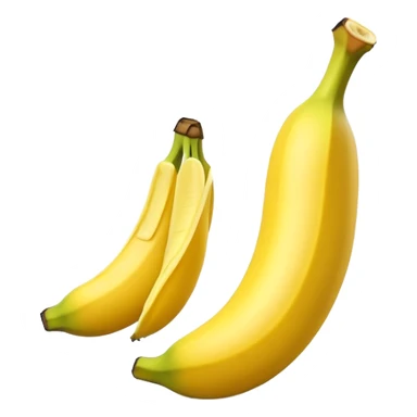 3D emoji of the letter 'L' shaped like a banana, with yellow peel texture, slight curve, and glossy emoji style. sticker
