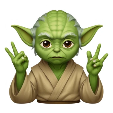 yoda qui fait un doigt d’honneur  sticker
