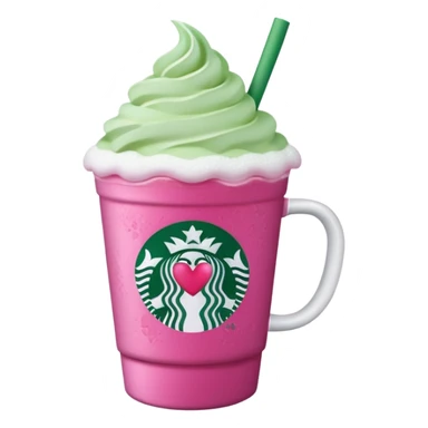 Starbucks pink matcha sticker