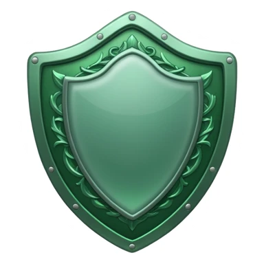 green frosted shield sticker