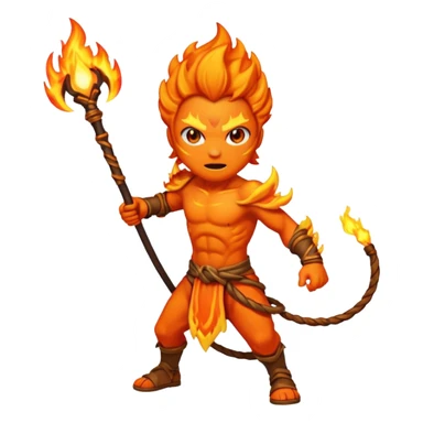 fire elemental long whip sticker