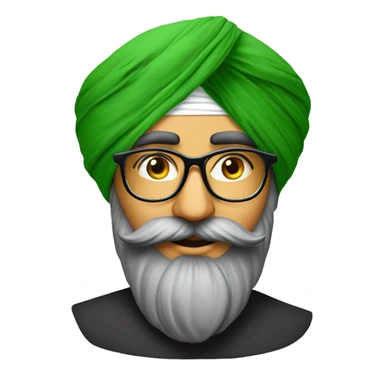 Sardar ji in turban wit cool glass  sticker