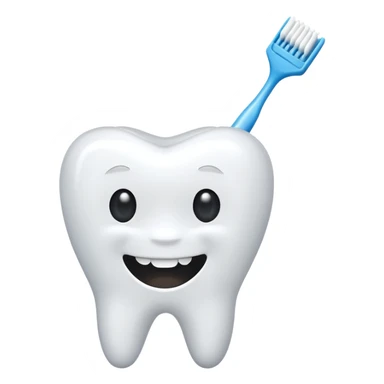 Tooth and toothbrush sticker