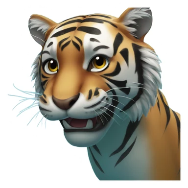 Swimming tiger  sticker