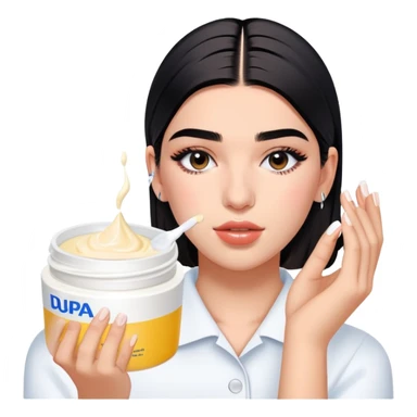 skin care cream application Dua Lipa sticker