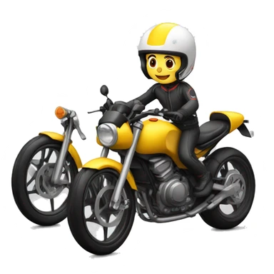 Chico montando en moto de carreras sticker