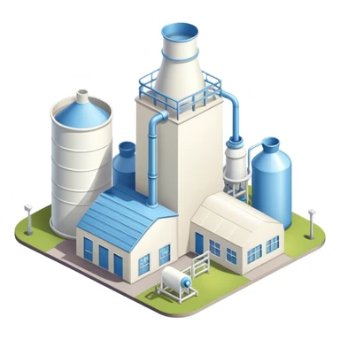 Isometric milk factory  sticker