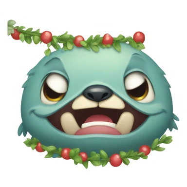 Stitch with garlands sticker