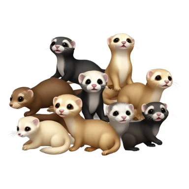 ferret party sticker