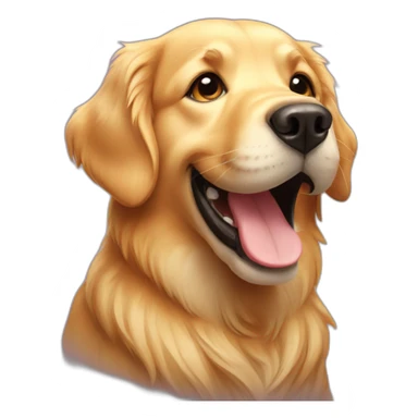 golden retriever happy sticker