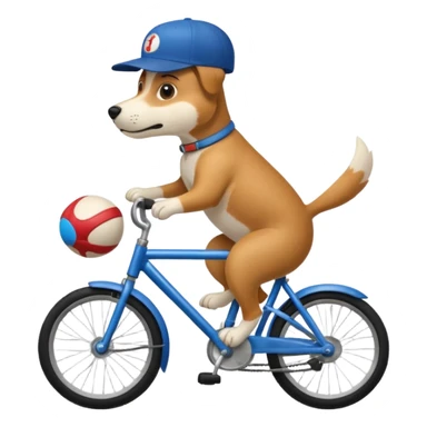 Dog waering cap on bike sticker