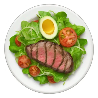 salad and steak sticker