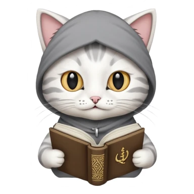 A cat recite quran sticker