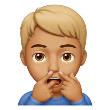 Emoji cara mordiéndose el dedo  sticker