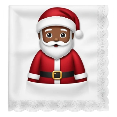 Black Santa napkin  sticker