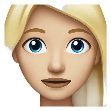 blond woman with blue eyes and a scar under one eyes sticker