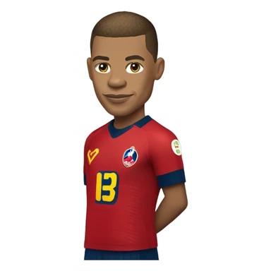 Kylian mbappe in a Morelia jersey sticker
