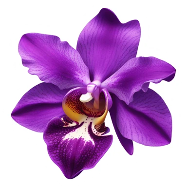 Purple orchid emoji sticker