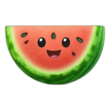 Happy Watermelon slice wearing a top hat sticker