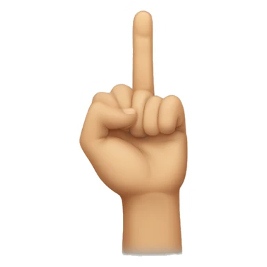 finger holding up an L sticker