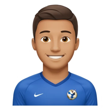 soccer player man blue jersey sticker