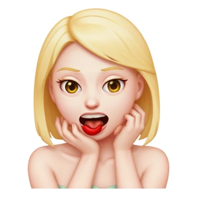 emoji girl strangling herself as a joke sticker