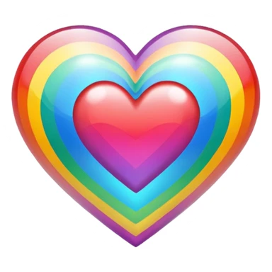 Cœur arc en ciel sticker