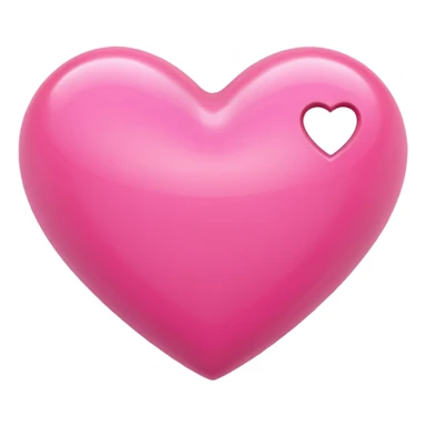 A heart that expresses a deep love for someone. With a pink style. And a 3d look sticker