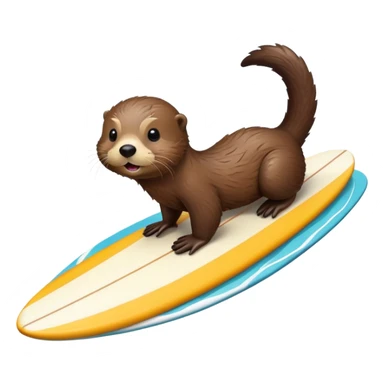 Sea otter on a surfboard  sticker