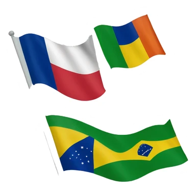 flag of brasil mixed with flag of the netherlands sticker