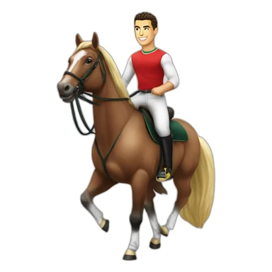 Cristiano Ronaldo sur un cheval sticker