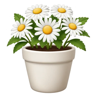 daisy flower pot sticker