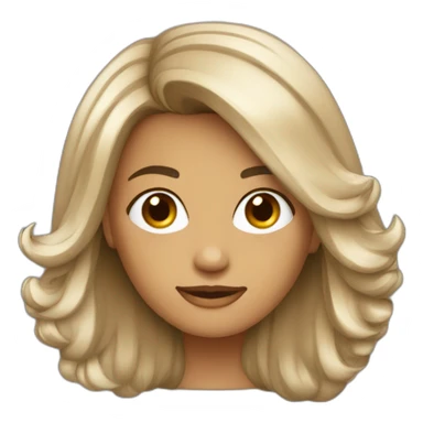 Mulher cabelo cacheado cor castanho Secretária executiva sticker