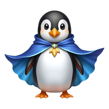 Pingouin avec cape magique  sticker
