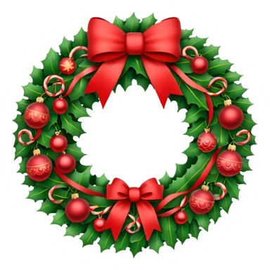 Christmas wreath sticker