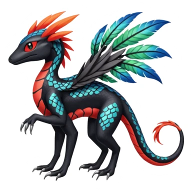 Meloetta-Salandit-Nargacuga-Pokémon-Fakémon-fusion-hybrid-creature sticker