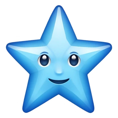 Estrella de color azul sólido  sticker