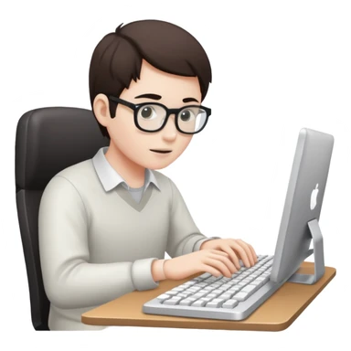 software developing with white skin sticker