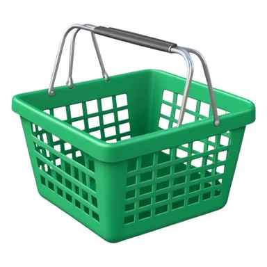 AN EMPTY GREEN SHOPPING BASKET sticker