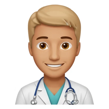men doctor with scrub sticker