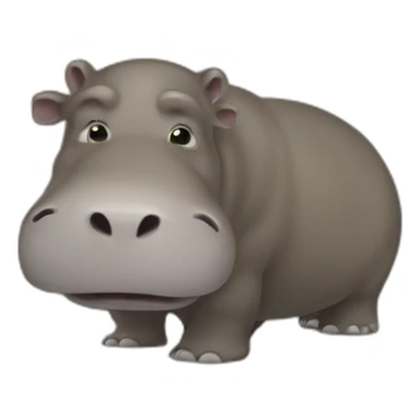 Hippopotame sur un ours sticker