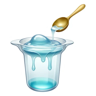 a spoonful of white, clear jelly sticker