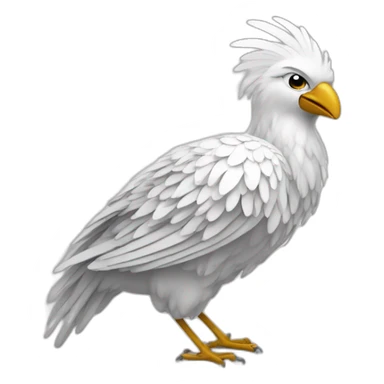Un homme oiseau a plumes blanches  sticker