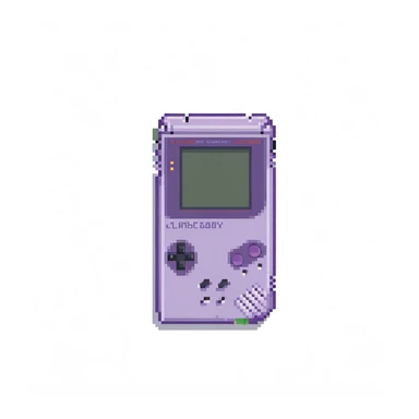 Classic Game Boy handheld console at a half turn angle sticker